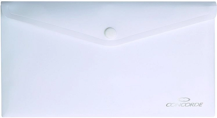 Document folder with snap fastener DL CONCORDE, white