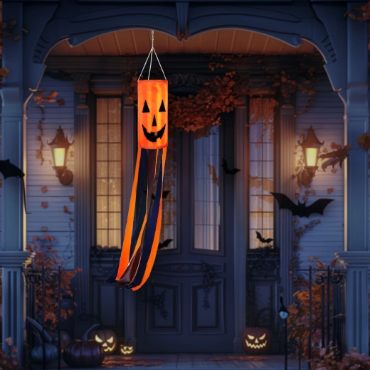 Halloween pumpkin windsock orange 122 cm