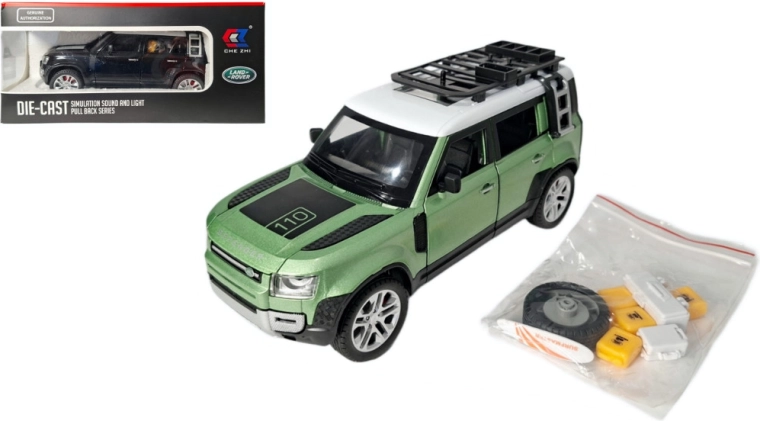 Land Rover Defender 1:24 die-cast model with lights and sound