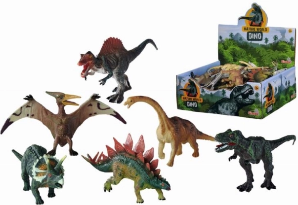Plastist dinosaurusefiguur 13–15 cm – 6 liiki