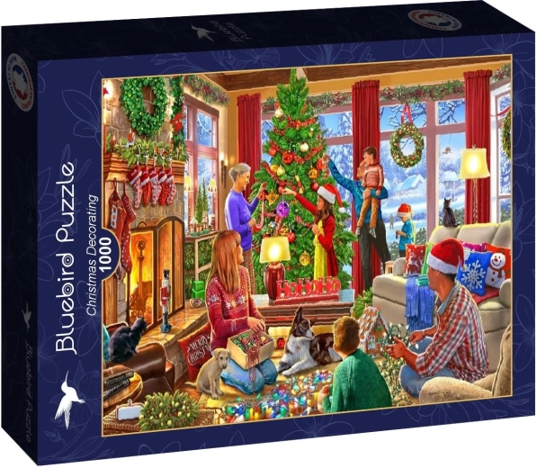 Bluebird puzzle Decorating the Christmas Tree 1000 pieces