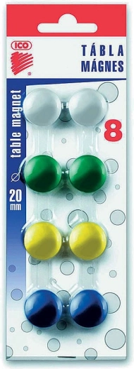 Värvilised magnetid 20 mm, 8 tk – ICO
