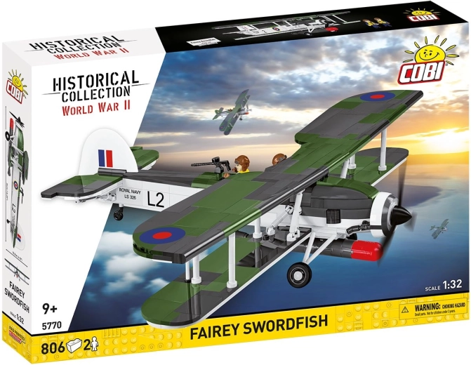 Cobi WWII Fairey Swordfish lennuki ehituskomplekt 1:32 (806 detaili, 2 figuuri)