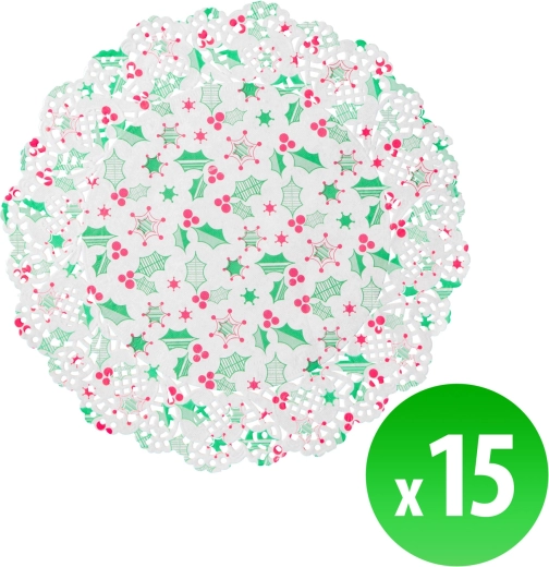 Jõuluteemaline paberist taldrikualus 21,5 cm – 1 tk
