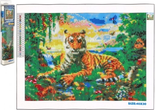 Teemantmaal “Džungli kuningas” 40x30 cm