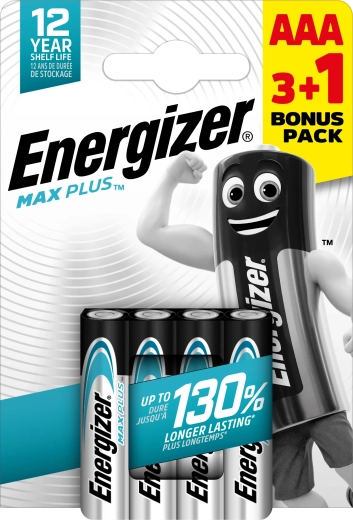 Energizer Max Plus AAA aluselised patareid 3+1 tasuta, 4 tk