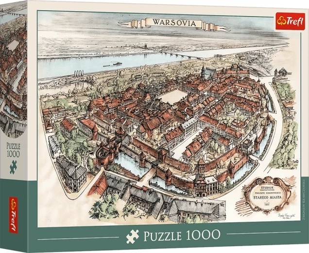 Trefl puzzle Reconstruction Project of the Old Town, Warsaw 1951 – 1000 pieces