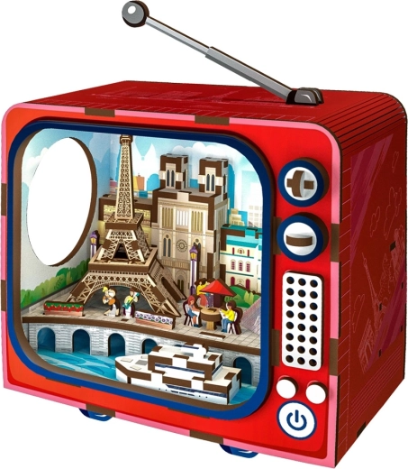 2Kids Toys 3D wooden puzzle retro TV Paris