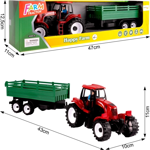 Traktor haagisega 43 cm