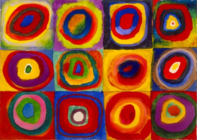 Pusle 1000 tükki – Wassily Kandinsky: Värviuuring – Ruudud ringidega