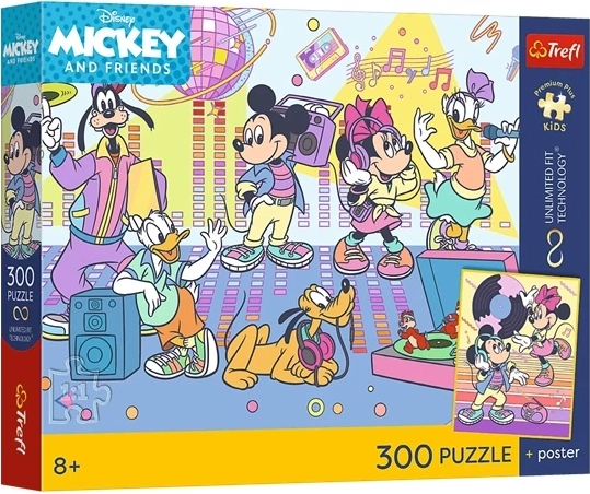Trefl Disney Mickey ja sõbrad – 300-osaline pusle plakatiga
