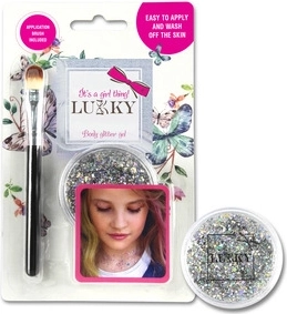 Lukky Shimmery Body Gel with Brush Silver