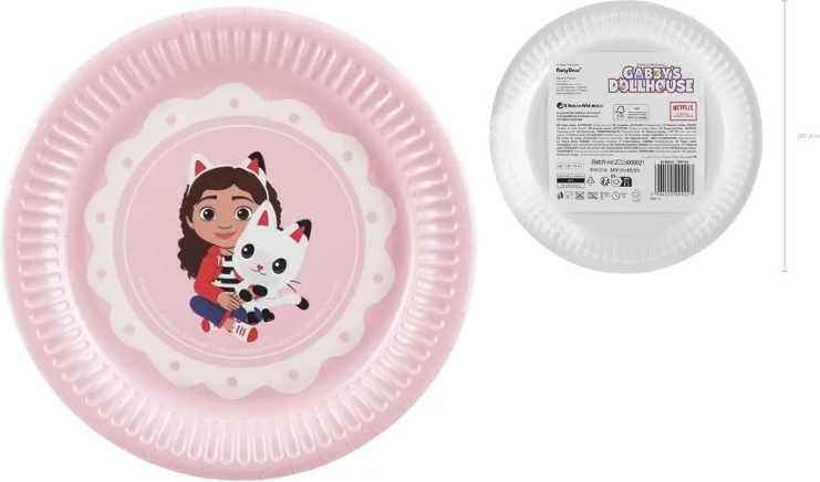 Paper Plates Gabby’s Dollhouse 18 cm, 6 pcs
