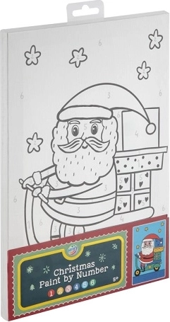 CCG XMAS numbrite järgi maalimine lõuendil – Jõuluvana (30 × 19 cm)