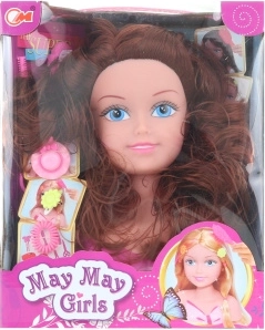 Kammimiskuju brünett laste soengute jaoks koos tarvikutega