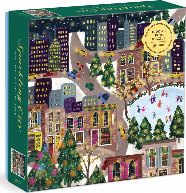 Metallikpuzzle Sparkling City 1000 tükki