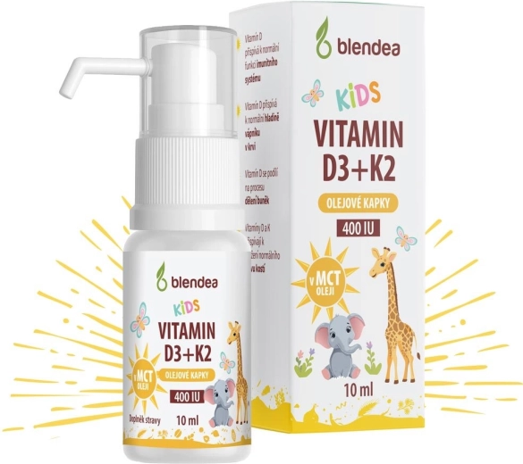 Blendea vitamiin D3 + K2 tilgad lastele 10 ml