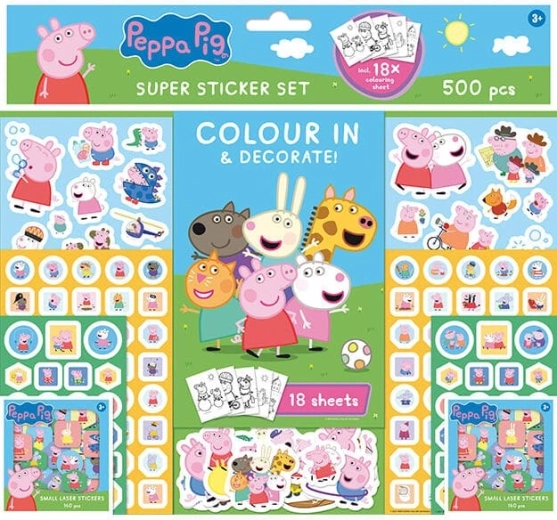 Kleebistekomplekt Põrsas Peppa (500 tk)