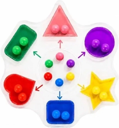 Sensory squeeze anti-stress gel color-sorting squishy