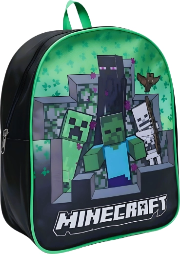 Laste seljakott Minecrafti teemaga Creeper, Zombie, Enderman ja Skeleton