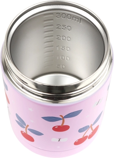 A Little Lovely Company insulated stainless steel food container cherries