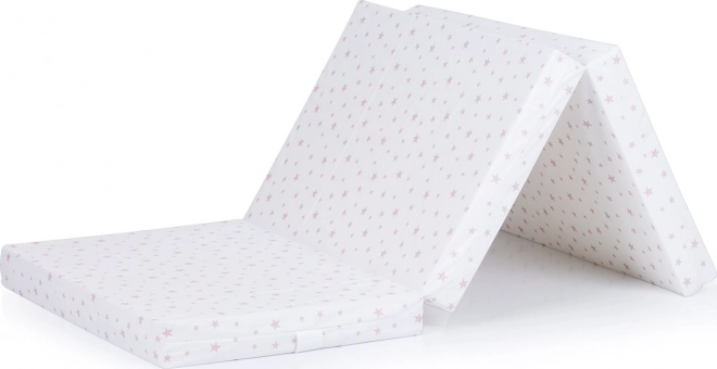 Kokkupandav madrats Chipolino 120x60 cm roosade tähtedega