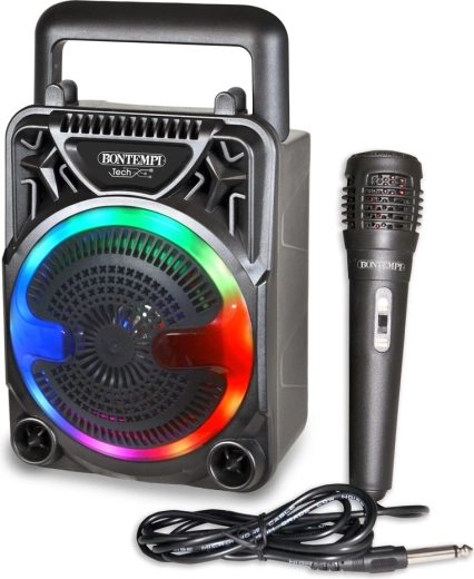 Bontempi juhtmevaba kõlar mikrofoni ja RGB-valgustusega
