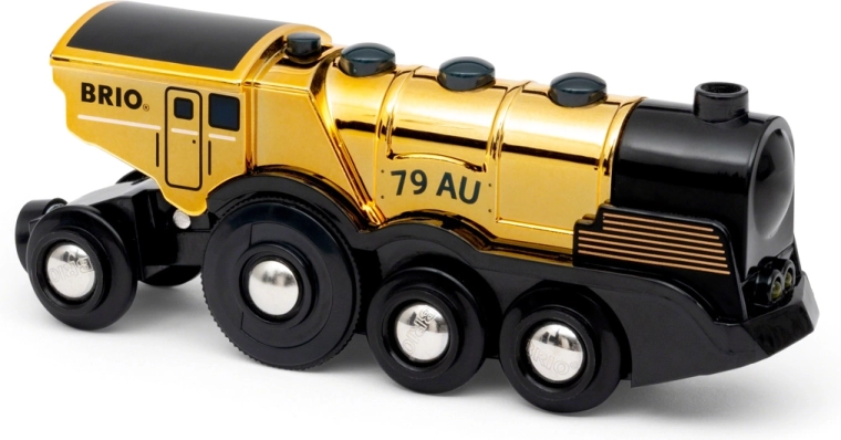 BRIO World Mighty Golden Battery-Operated Action Locomotive