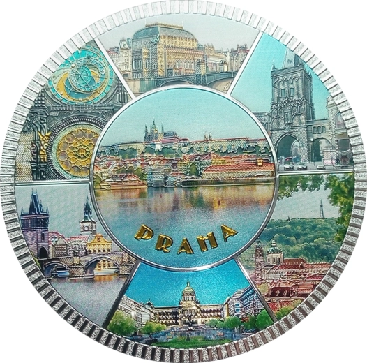 Praha motiiviga magnet 9 × 9 cm