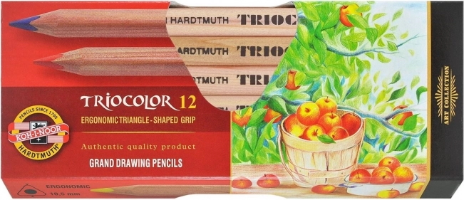 Kolmnurksed värvipliiatsid Triocolor 12 tk KOH-I-NOOR
