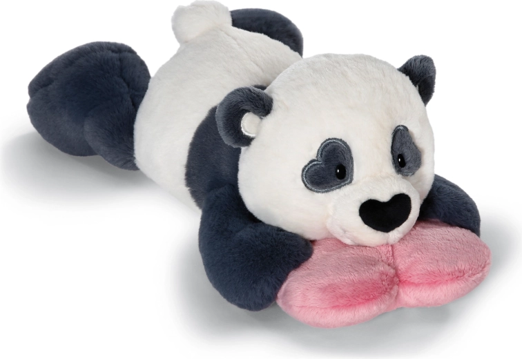 Nici plush panda Love with little heart, lying 20 cm