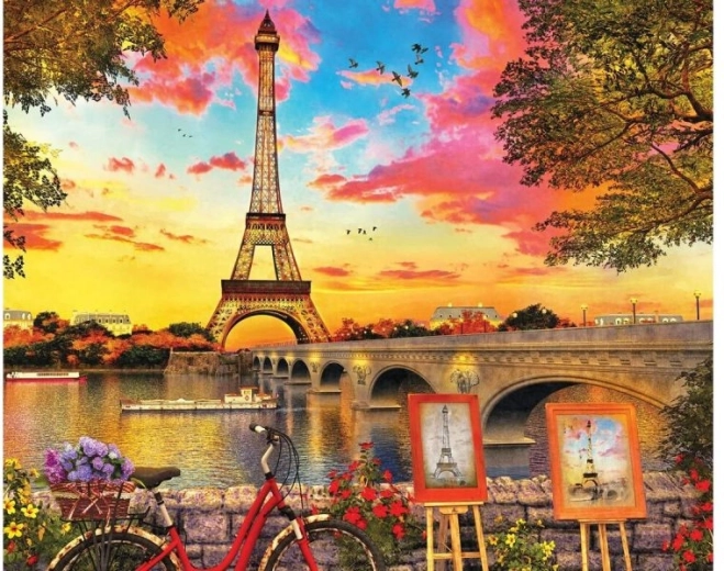 Teemanditikkimine (diamond painting) – Pariisi panoraam – Eiffeli torn 40 × 30 cm – 1 tk