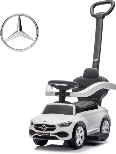 Milly Mally sõiduk lükkesangaga Mercedes C-Class deluxe valge