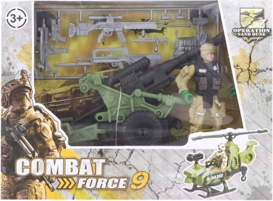 Sõjaväekomplekt laste jaoks kahuriga