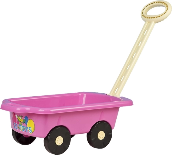 BAYO laste plastist järelveetav käru 45 cm – roosa