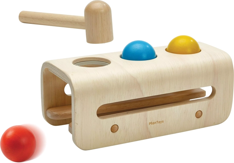 PlanToys puidust kloppimismäng pallidega