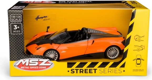MSZ Pagani Huayra Roadsteri automudel 1:24 oranžine