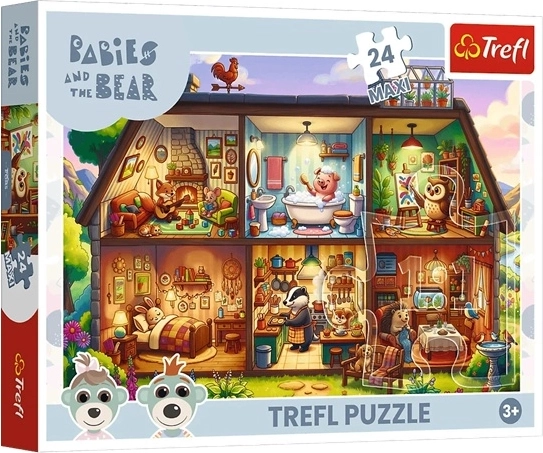 Children's maxi puzzle Furry Stories, 24 pieces