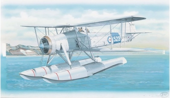 Fairey Swordfish Mk.2 lennukimudel komplekt (26,4 × 29 cm)