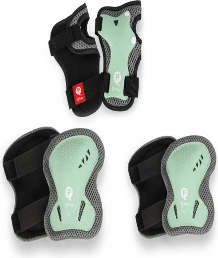 QPLAY kids’ protectors jade green, size S (3–5 years)