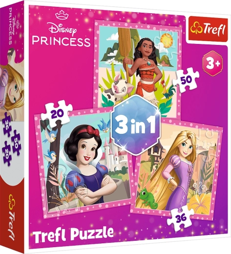 Pusle 3-in-1 – kaunid lilled – DISNEY PRINCESS Trefl