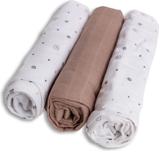 BabyMatex bambusmähkmed 70 × 70 cm tähekesed (3 tk)