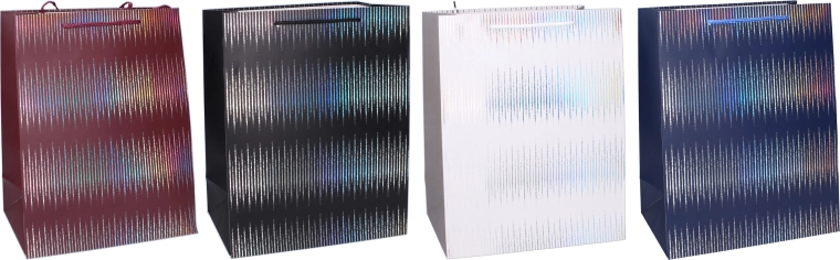 Gift Bag M 26 × 32 × 12 cm – glossy holographic, multiple colors