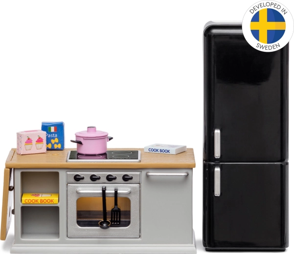 Lundby nukumaja köögimööbel külmkapiga