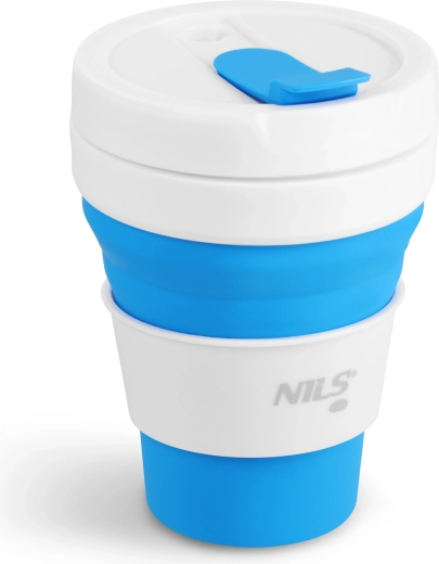 Kokkupandav silikoonist reisikruus NILS Camp 475 ml sinine