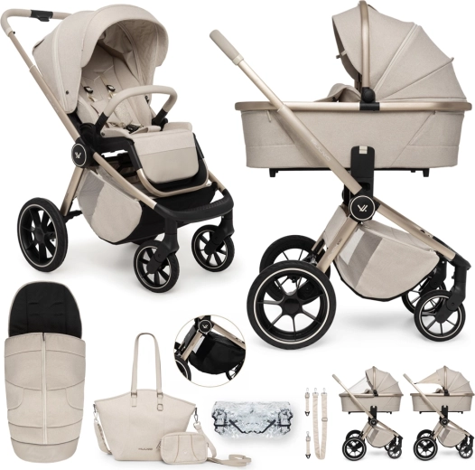 Muuvo Quick Boho beige kombineeritud lapsevanker 2-in-1