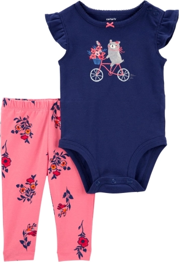 Carter’s 2-osaline komplekt: lühikeste varrukatega bodi ja retuusid, navy bike tüdrukule