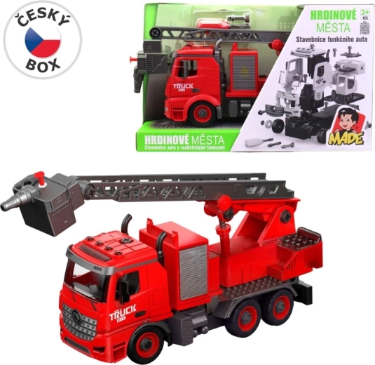 DIY fire truck with light and sound 30 cm