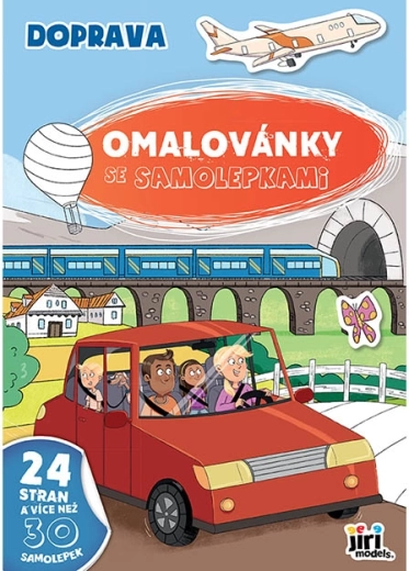 A4 värviraamat kleepsudega – Transport