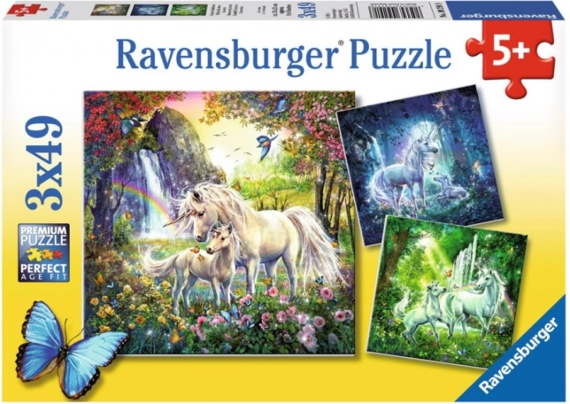 Ravensburger pusle kaunid ükssarvikud 3×49 tükki
